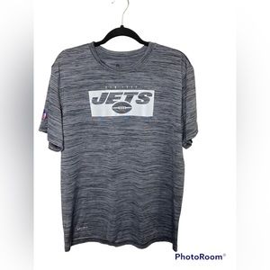 New York Jets Nike gray pattern short sleeve tee. Large